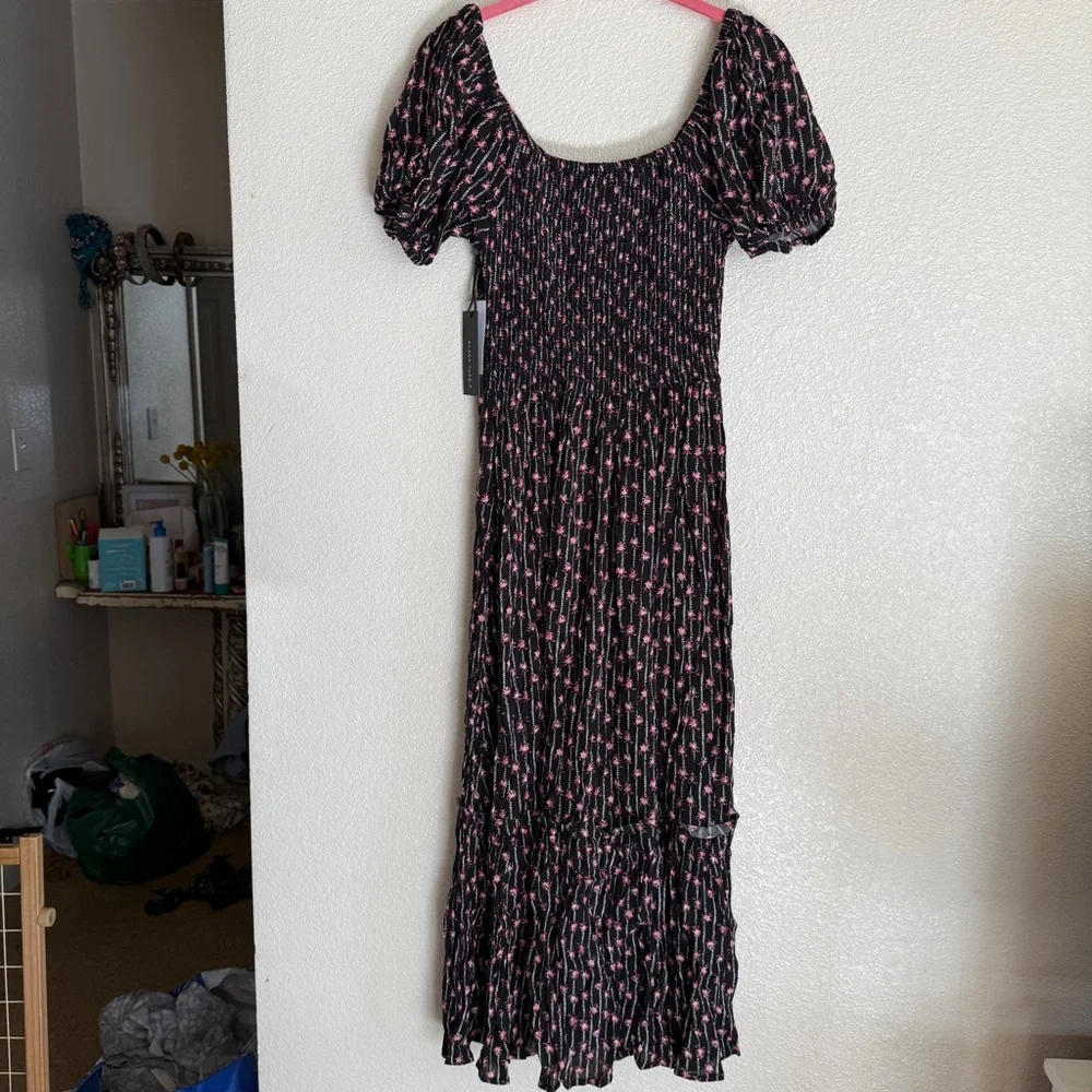 Black Tape Black and‎ Pink Floral Maxi Dress Sz S NWT - Picture 11 of 12